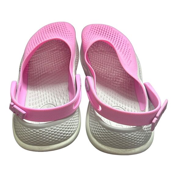 Crocs Literide Clog Unisex size M 11 and W 13 ELECTRIC PINK/ WHITE - Picture 6 of 10